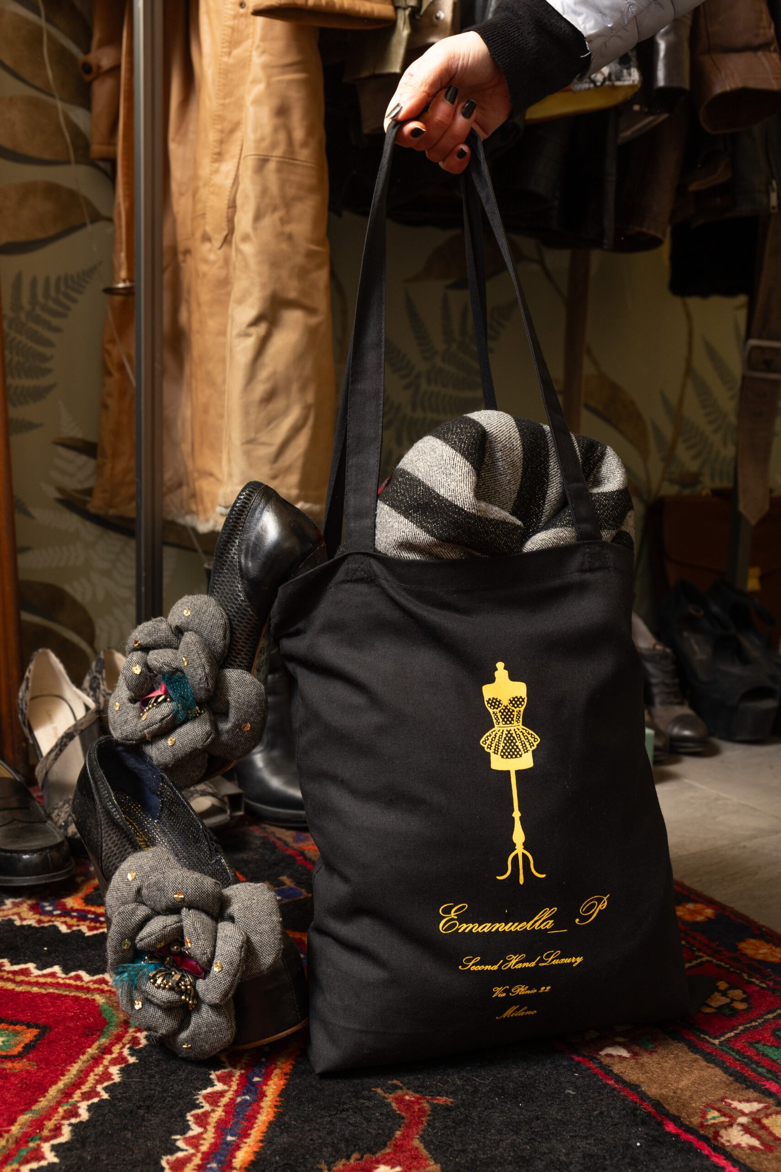 Shopper bag cotone | Emanuella_P Second Hand Luxury Milano