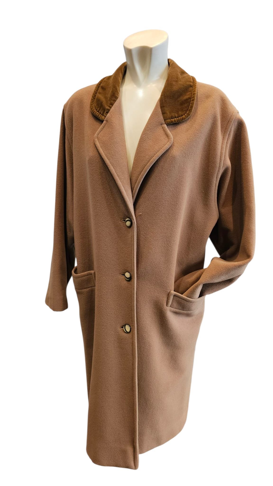 Cappotto Lungo Vintage Anni ’80 in Cashmere Taglia M – Eleganza Classica e Qualità Artigianale | Emanuella_P Second Hand Luxury Milano