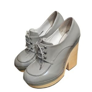 Jil Sander Platform N.37 – Scarpe a Zeppa in Pelle Grigia | Emanuella_P Second Hand Luxury Milano